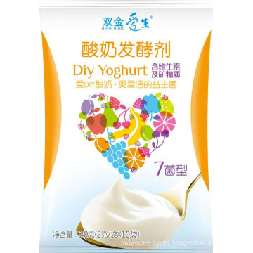 Hechos saludables de la nutrición del yogur sano probiótico